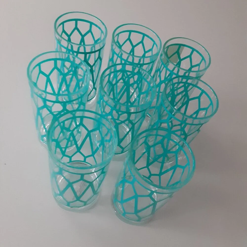 Jonathan Adler tall plastic glasses - set of (8) indoor / outdoor